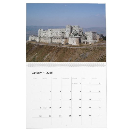 シリアおよびトルコのカレンダー- 24か月 カレンダー (1月 2026)