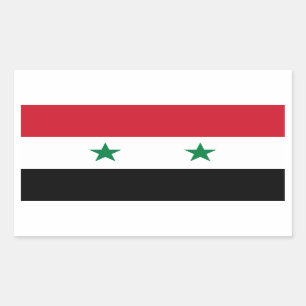 シリアかシリアの旗 長方形シール