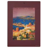 シリアで旅行するフランス人旅行ポスター クリップボード (裏面)