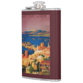 シリアで旅行するフランス人旅行ポスター フラスク (左)