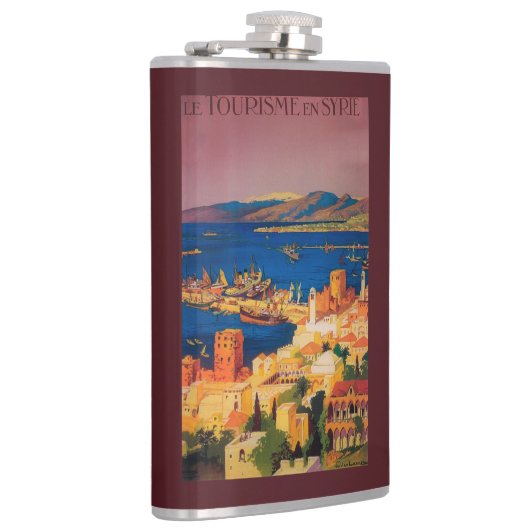 シリアで旅行するフランス人旅行ポスター フラスク (右)