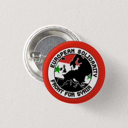 シリアとのヨーロッパの連帯 缶バッジ (正面&裏面)