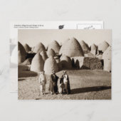 シリアのアレッポの向こうにある蜂の巣村 ポストカード (正面/裏面)