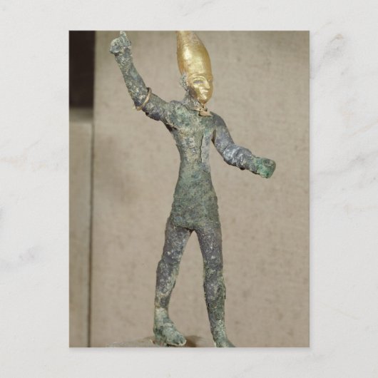 シリアのウガリット出身のバアル神の偶像 ポストカード (正面)