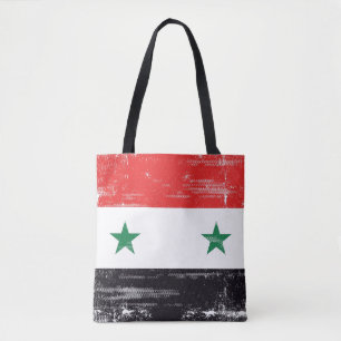 シリアのグランジな旗 トートバッグ