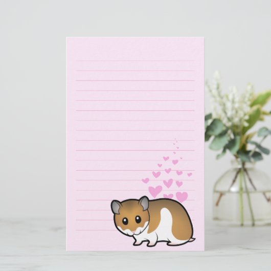 シリアのハムスター愛 便箋 (スタンド正面)