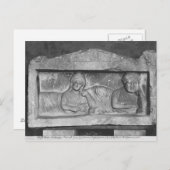シリアのパルミラからカップルの葬式レリーフ、 浮き彫り ポストカード (正面/裏面)