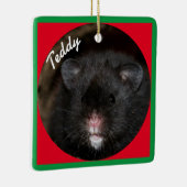 シリアのペットのハムスター – 標準ハムスター – 黒クマ セラミックオーナメント (右)