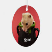 シリアのペットのハムスター – 標準ハムスター – Teddy Bear メタルオーナメント (正面右)