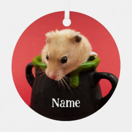 シリアのペットのハムスター – 標準ハムスター – Teddy Bear メタルオーナメント