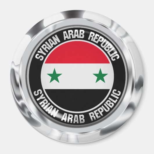 シリアのラウンドエンブレム マグネット (正面)