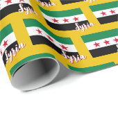 シリアのラッピング紙、シリア国旗の愛国心 ラッピングペーパー (ロールコーナー)