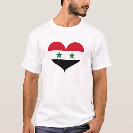 シリアの国旗が好きです Tシャツ (正面)