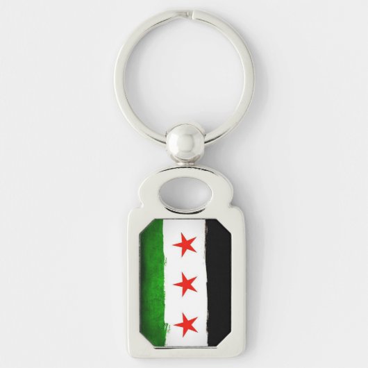 シリアの国旗キーチェーン キーホルダー (正面)