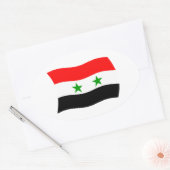 シリアの国旗ステッカー 楕円形シール (封筒)