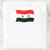 シリアの国旗ステッカー 楕円形シール (バッグ)