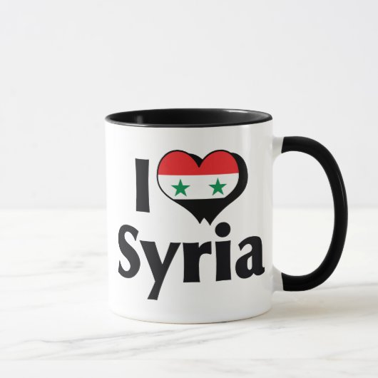 シリアの国旗大好き マグカップ (右)