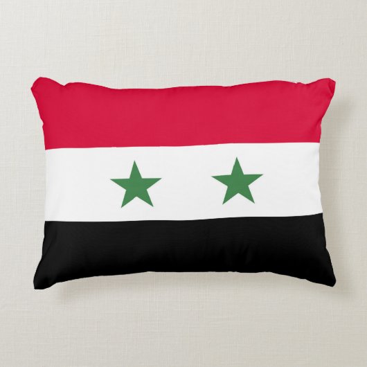 シリアの国旗 アクセントクッション (正面)