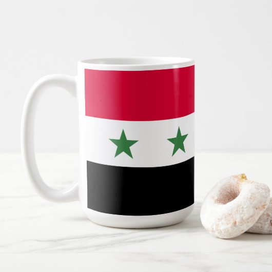シリアの国旗 コーヒーマグカップ (ドーナツ)