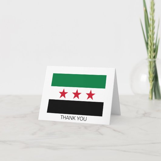 シリアの国旗 サンキューカード (正面)