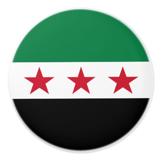 シリアの国旗 セラミックノブ (正面)