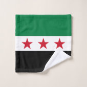 シリアの国旗 バスタオルセット (ウォッシュタオル)