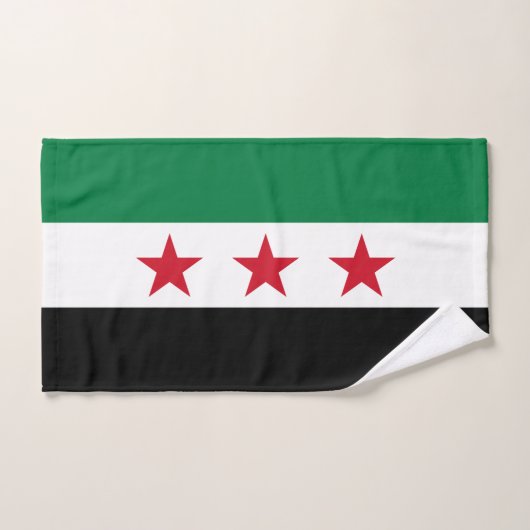 シリアの国旗 バスタオルセット (ハンドタオル)