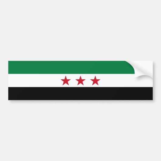 シリアの国旗 バンパーステッカー (正面)