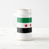 シリアの国旗 ビールジョッキ (正面左)
