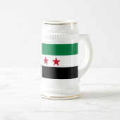 シリアの国旗 ビールジョッキ (正面右)