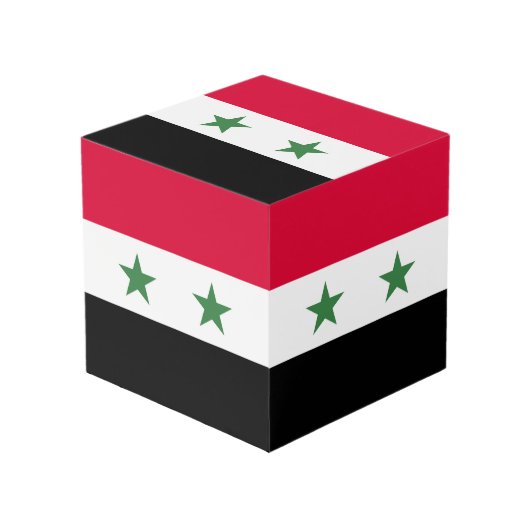 シリアの国旗 フォトキューブ (正面アングル)