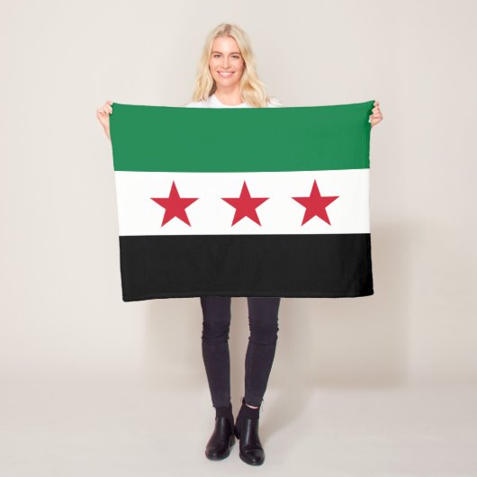 シリアの国旗 フリースブランケット (インサイチュ)