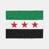 シリアの国旗 フリースブランケット (正面(横))