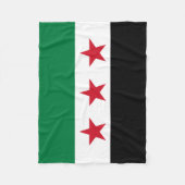 シリアの国旗 フリースブランケット (正面)