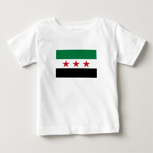 シリアの国旗 ベビーTシャツ (正面)