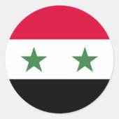 シリアの国旗 ラウンドシール (正面)