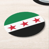 シリアの国旗 ラウンドペーパーコースター (アングル)