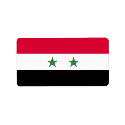 シリアの国旗 ラベル (正面)