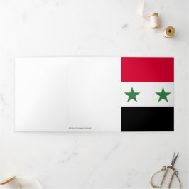 シリアの国旗 三つ折りカード