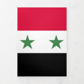 シリアの国旗 三つ折りカード (カバー)