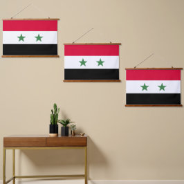 シリアの国旗 吊り下げ型タペストリー