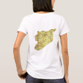 シリアの国旗＋地図＋テキストTシャツ Tシャツ (裏面)
