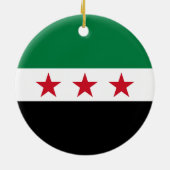 シリアの国旗 (2024年12月) セラミックオーナメント (裏面)