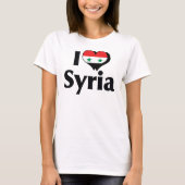 シリアの国旗Tシャツ 愛してる Tシャツ (正面)