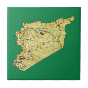 シリアの地図のタイル タイル