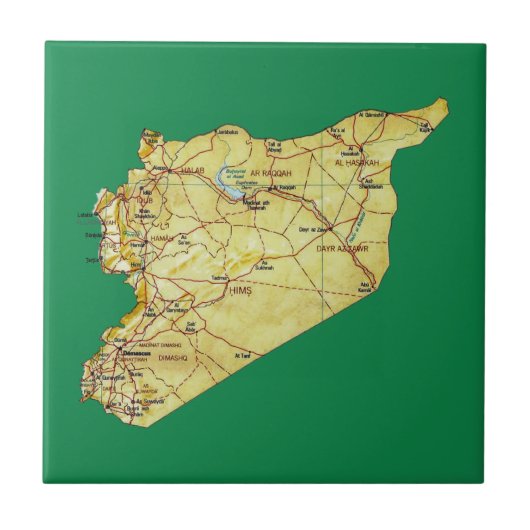 シリアの地図のタイル タイル (正面)