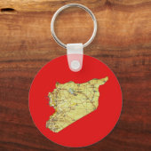 シリアの地図キーチェーン キーホルダー (正面)