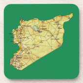 シリアの地図コースター コースター (正面)