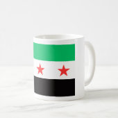 シリアの新しい自由シリア無料ポスト革命国旗 コーヒーマグカップ (正面右)