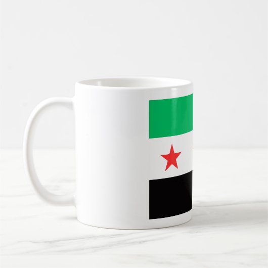 シリアの新しい自由シリア無料ポスト革命国旗 コーヒーマグカップ (左)